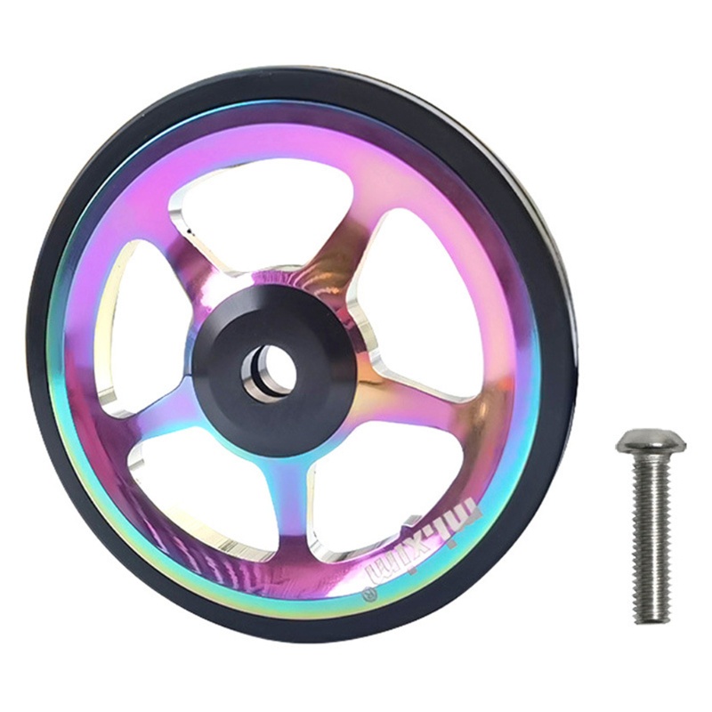 QQ Bánh Xe Gấp Bằng Hợp Kim Nhôm Dễ Dàng Gấp Gọn Dành Cho Brompton CNC Easywheel 5 Màu Tùy Chọn