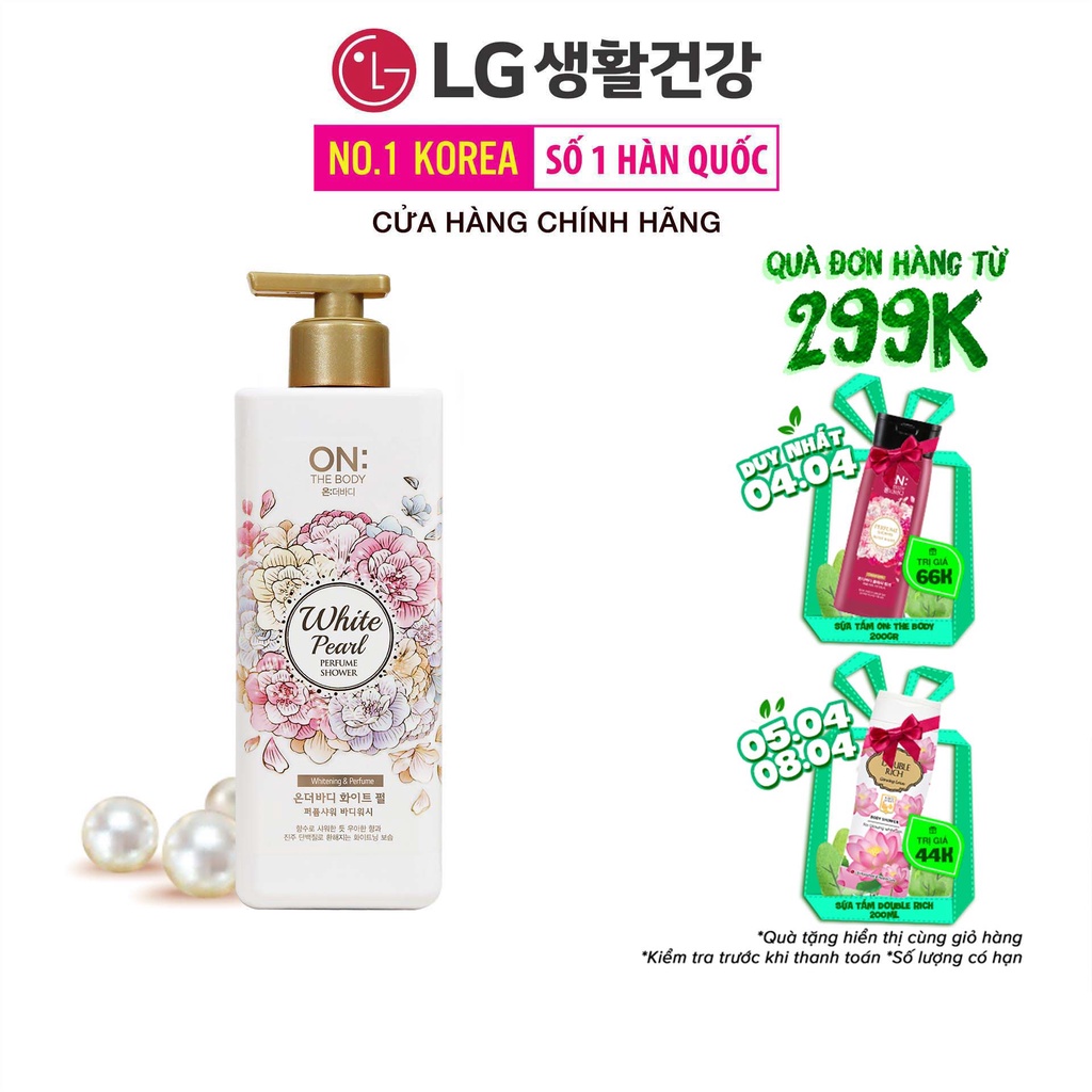 Sữa tắm dưỡng ẩm hương nước hoa On: The Body Perfume White Pearl 500g