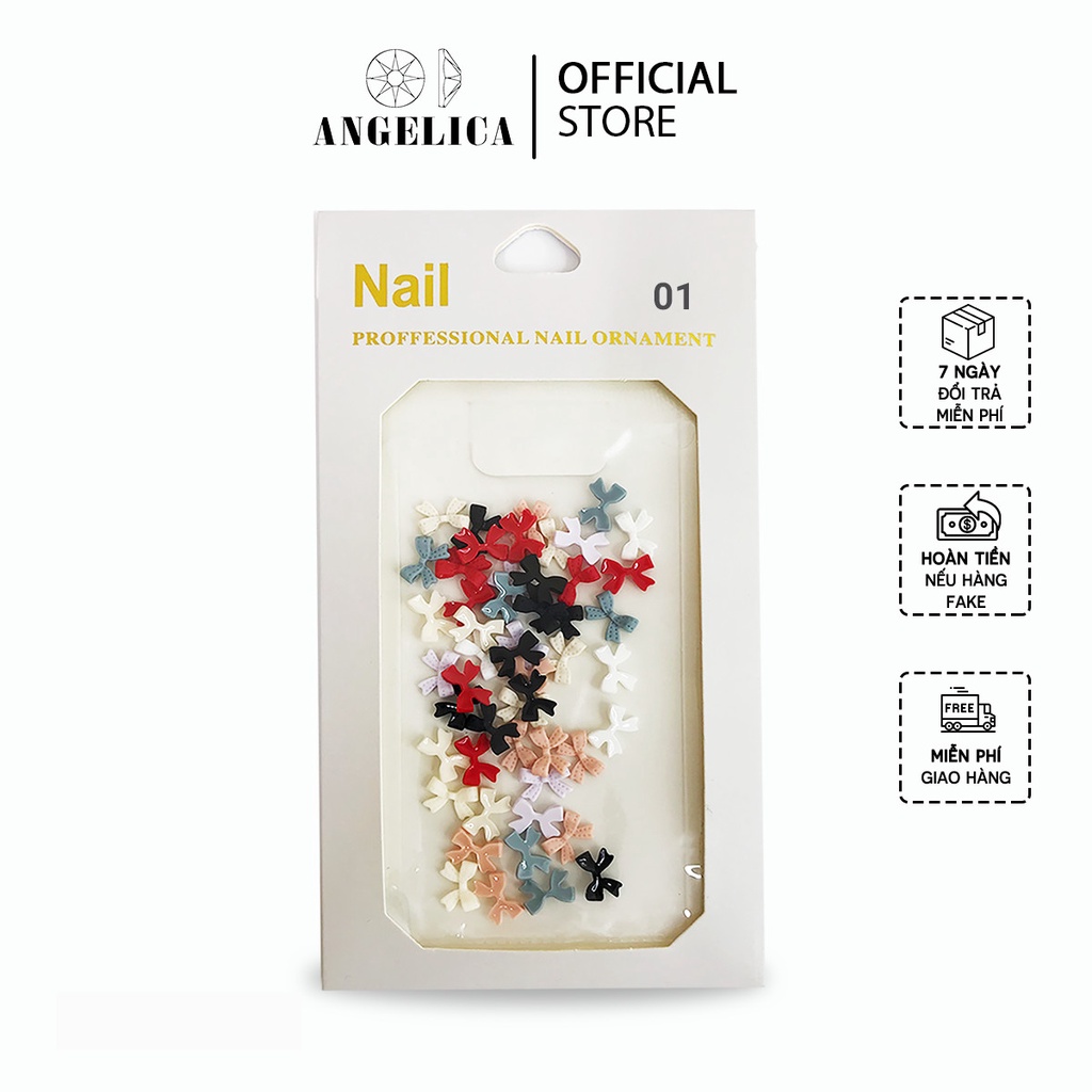 Set Charm 50 Nơ Nail Trang Trí Móng ANGELICA