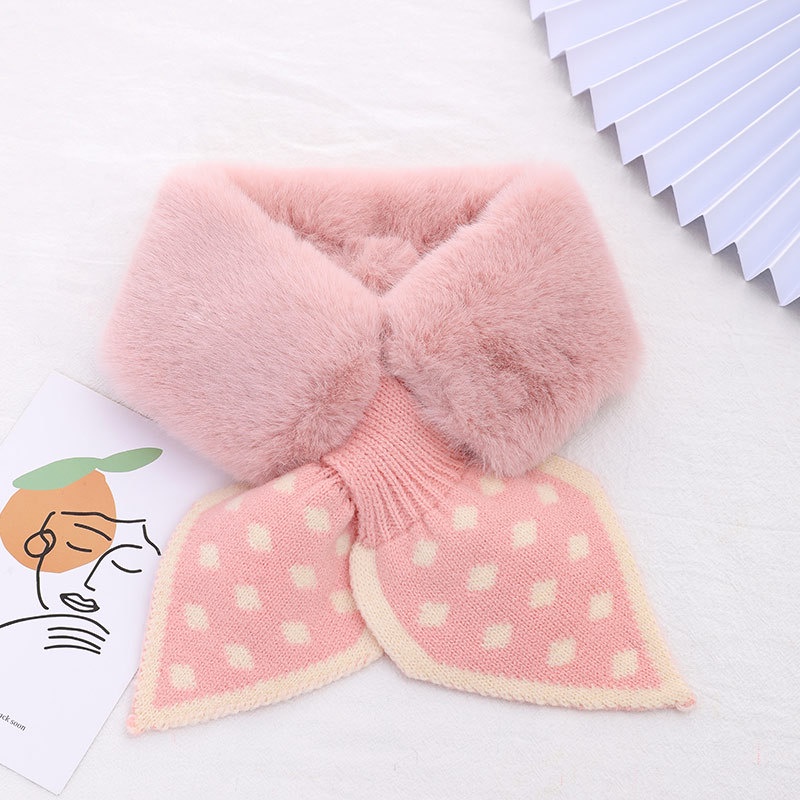 Khăn quàng cổ cho bé gái siêu ấm siêu cute chất liệu mềm mịn túi đựng zip