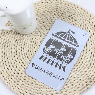 Bộ 6 khuôn vẽ mika dẻo 10*18cm