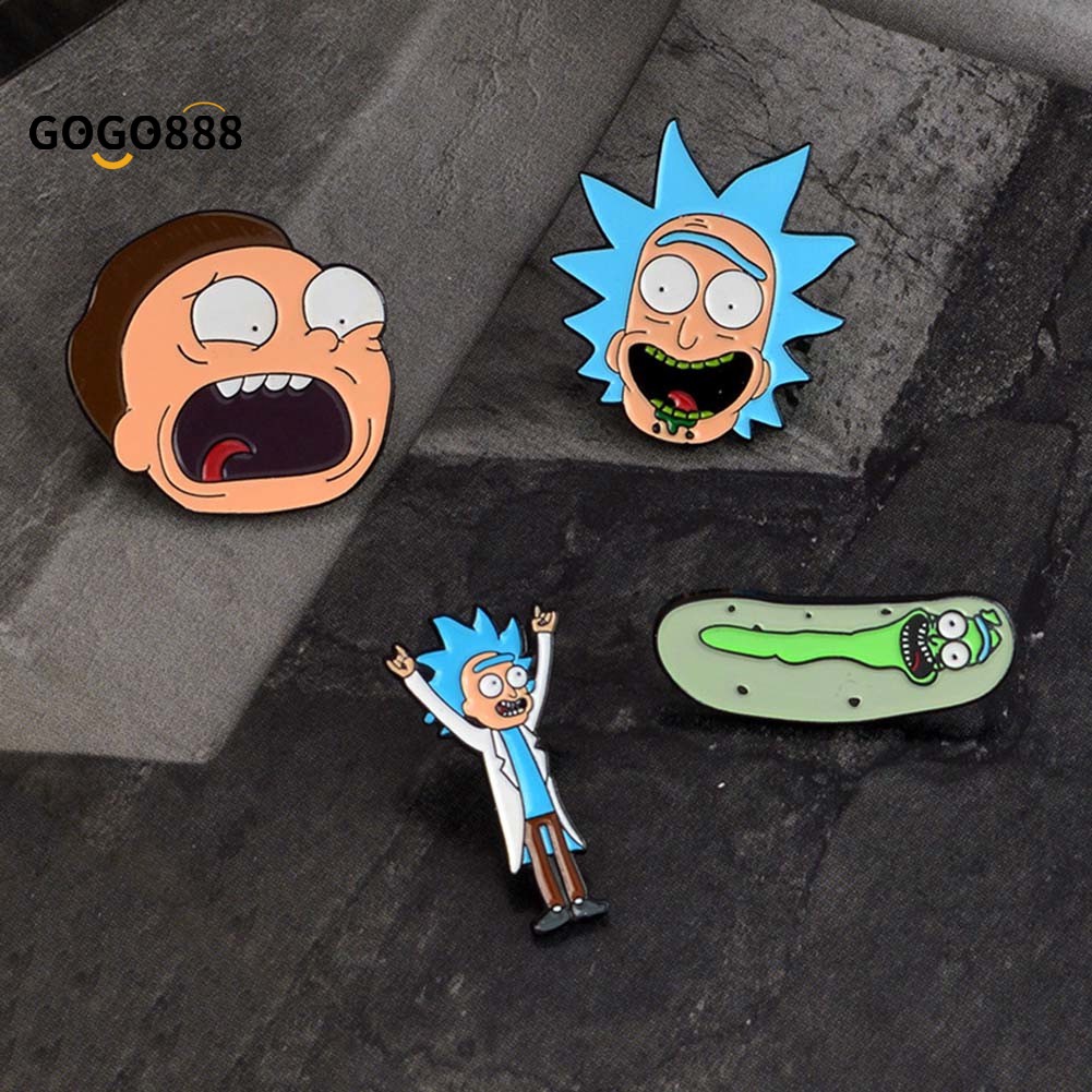 Huy Hiệu Cài Áo Hình Hoạt Hình Rick And Morty Gogo888
