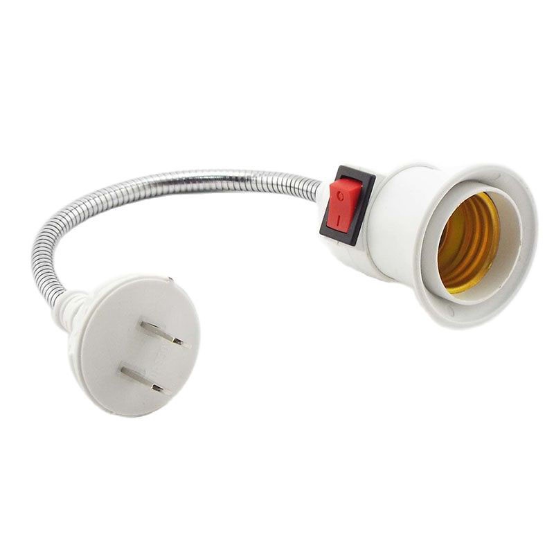 Giá Đỡ Bóng Đèn LED 110V-220V E27 Tiết Kiệm Điện Có Công Tắc Phích Cắm EU US