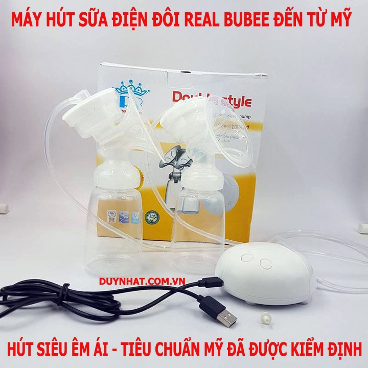 Máy Hút Sữa Điện Đôi Có Mát Xa Real Bubee - Anh Quốc Chính Hãng