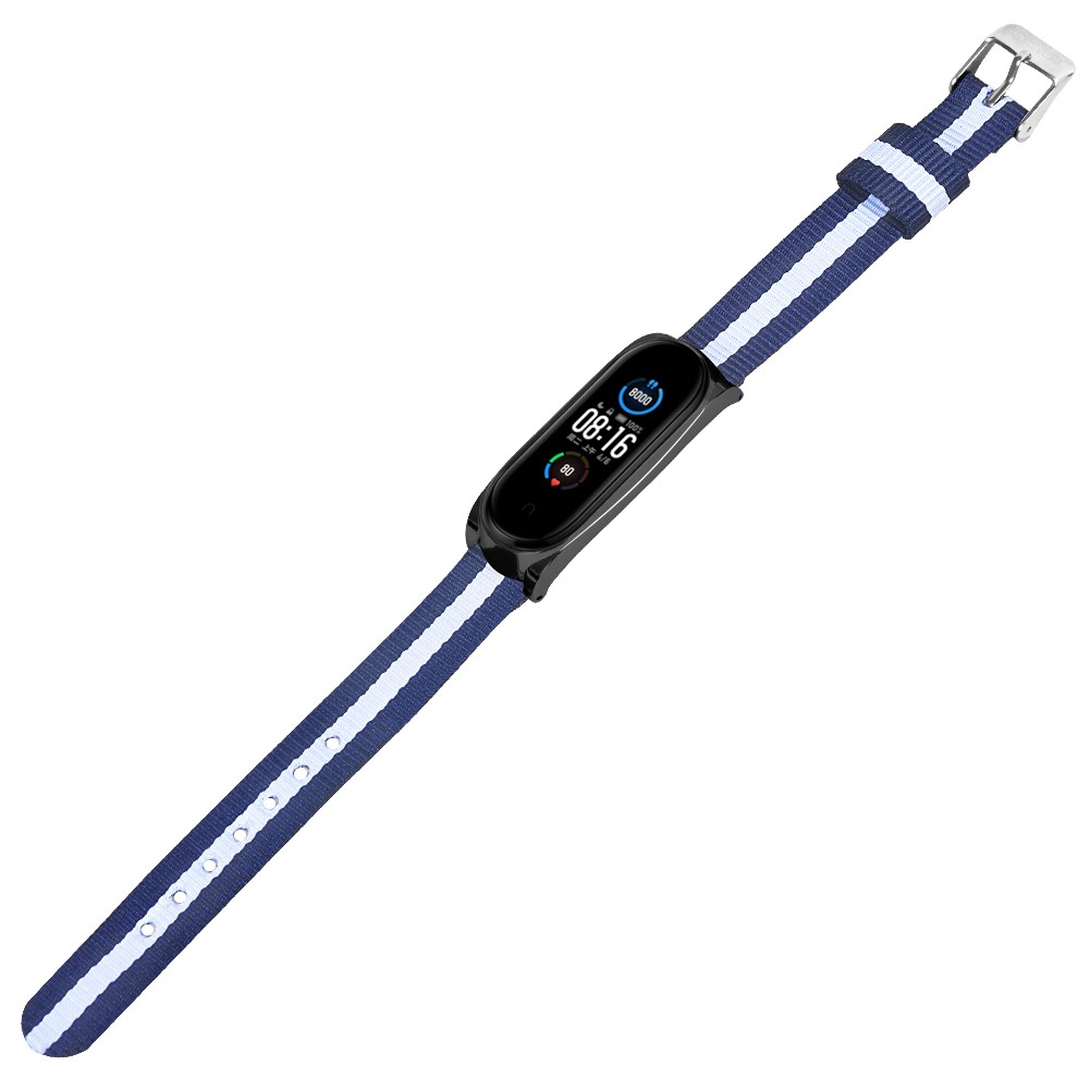 Dây Đeo Tay Bằng Vải Canvas Kẻ Sọc Thoáng Khí Thay Thế Cho Xiaomi Mi band 7 / 6 / 5 NFC Xiaomi Mi band 4 3