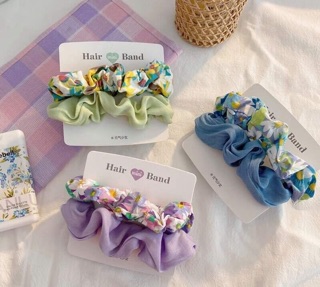 🐥Set 2 chun cột tóc Scrunchies nhỏ
