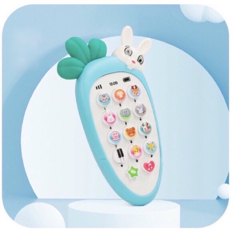 Điện Thoại Đồ Chơi Phát Triển Khả Năng Âm Chạc Cho Bé tặng kèm pin và dây đeo