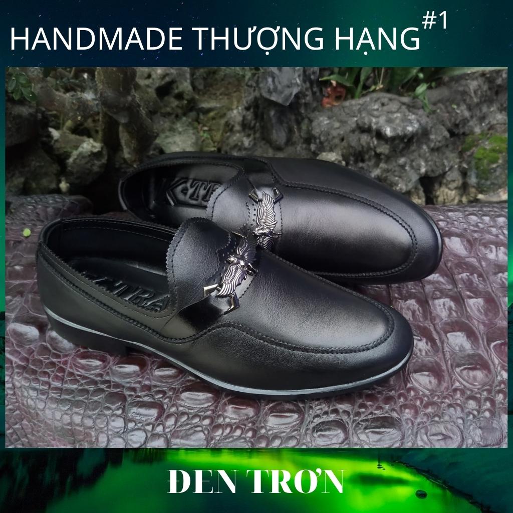 Giày da nam mã K251,kiểu giày lười nam công sở chất liệu da bò màu đen và nâu mận