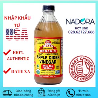 Giấm Táo Hữu Cơ Bragg - Bragg Apple Cider Vinegar (473ml)