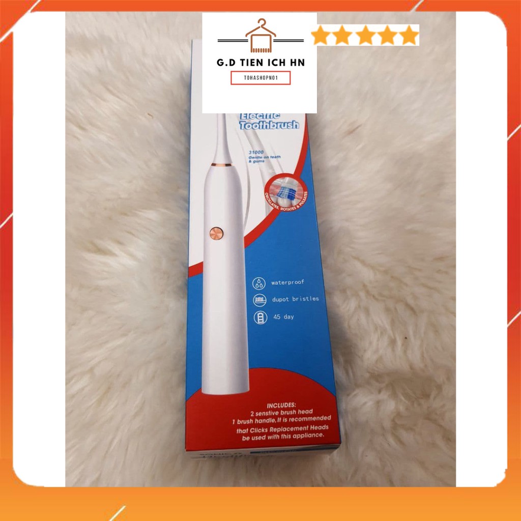 Bàn chải điện Sonic đánh răng - Tặng kèm 1 đầu bàn chải.