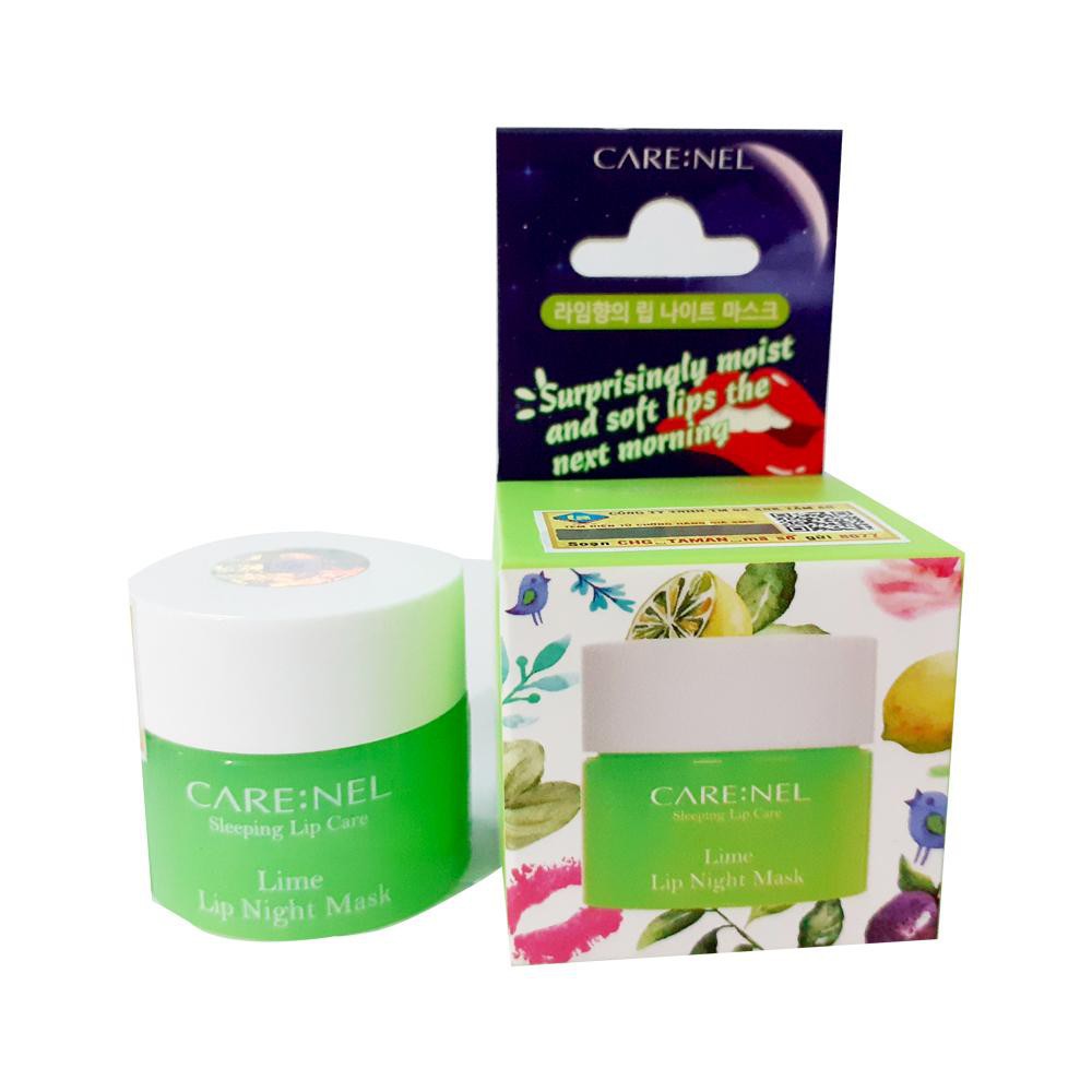 CARE:NEL Mặt Nạ Ngủ Môi Tẩy Tế Bào Chết Môi &amp; Dưỡng Ẩm Hương Chanh - Lime Lip Sleeping Mask 5g