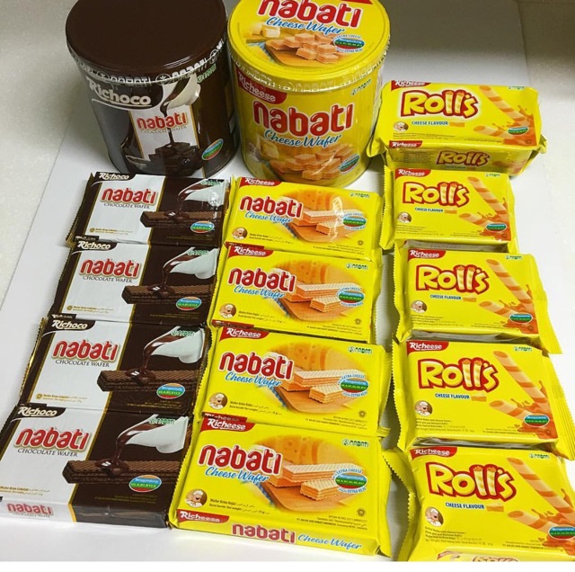 Bánh Nabati Richeese vị Choco/Phomai /Trà xanh52gr