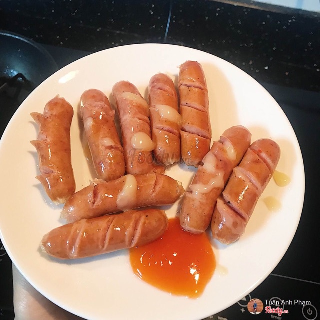 Xúc xích phô mai Đức Steffi 250g chiên, nướng thơm ngon