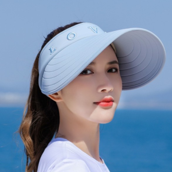 Mũ chống nắng nửa đầu rộng vành cao cấp mới, nón nửa đầu rộng vành