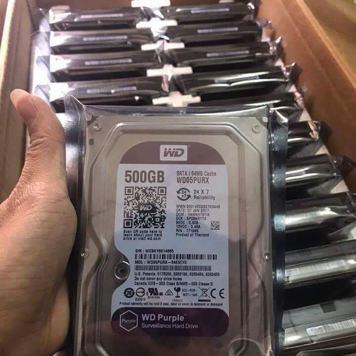 [Mã ELCLMAY giảm 7% đơn 500K] Ổ cứng HDD 3.5inch WD Tím 500Gb Sata3 5400 dòng 64mb cache | BigBuy360 - bigbuy360.vn