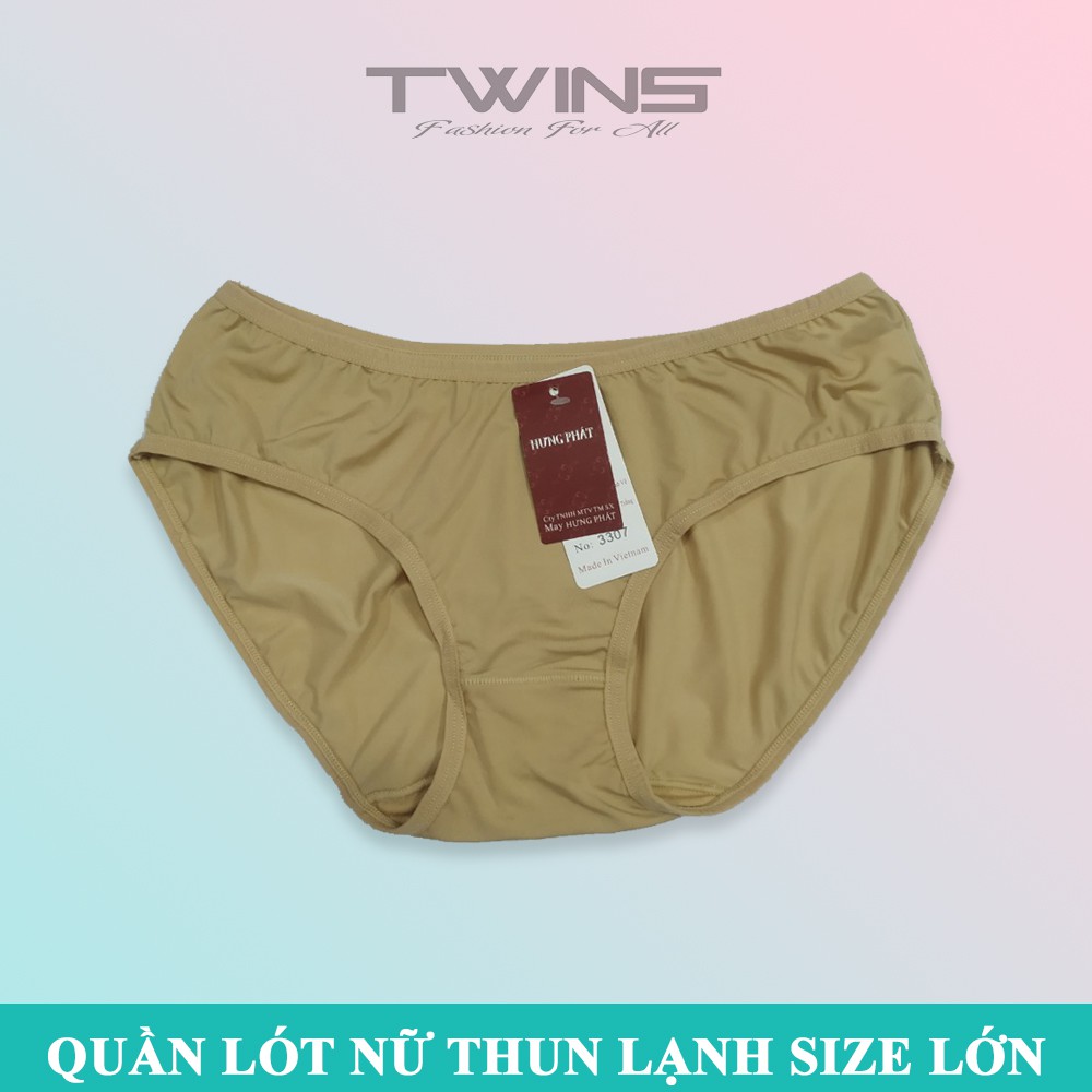 Quần lót nữ thun lạnh trơn cao cấp Hưng Phát dạng lưng nhỏ chất liệu mềm mịn thoáng mát co giãn bigsize từ 60kg-75kg