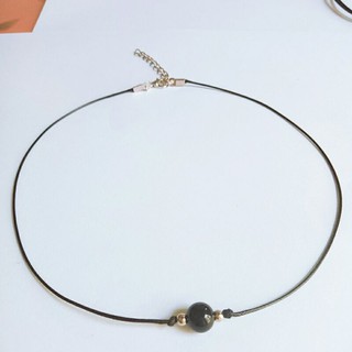Vòng chocker cổ kèm mặt hạt bi và hạt đen (ảnh thật)