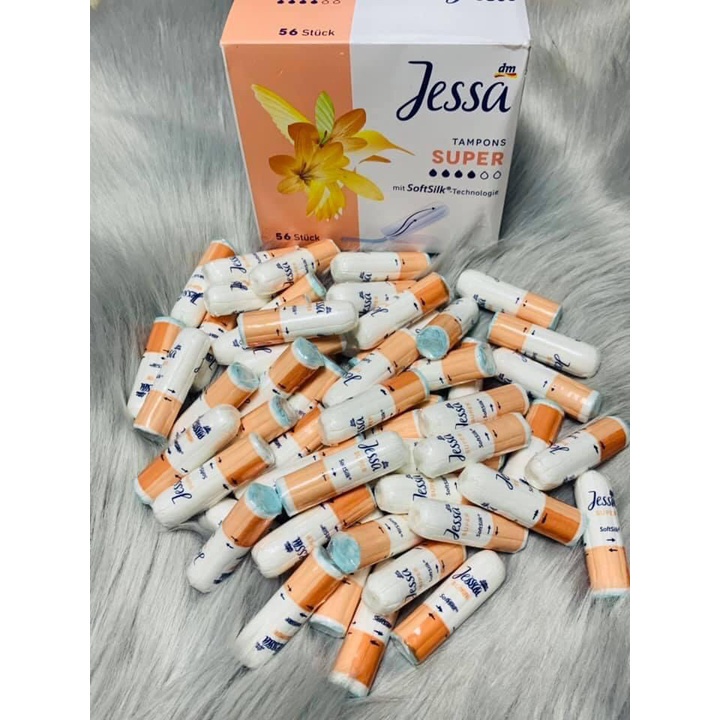 Băng Vệ Sinh Dạng Nút Tampon Jessa Nội Địa Đức, Băng Vệ Sinh Phụ Nữ Tampon Thấm Hút Tốt, Thoải Mái, Tiện Dụng