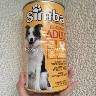 Pate simba cho chó lon lớn 1230 gram vị gà và gà tây nướng