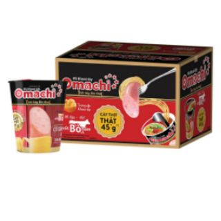 Ly Mì Omachi Xốt Bò Hầm - Có Thịt Thật (113g / Hộp)