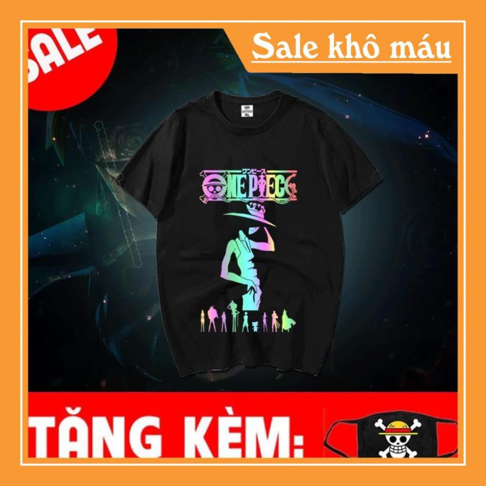 Tặng bịt mặt Áo phông unisex in Luffy hiệu ứng 7 màu cực ngầu cực độc giá siêu rẻ