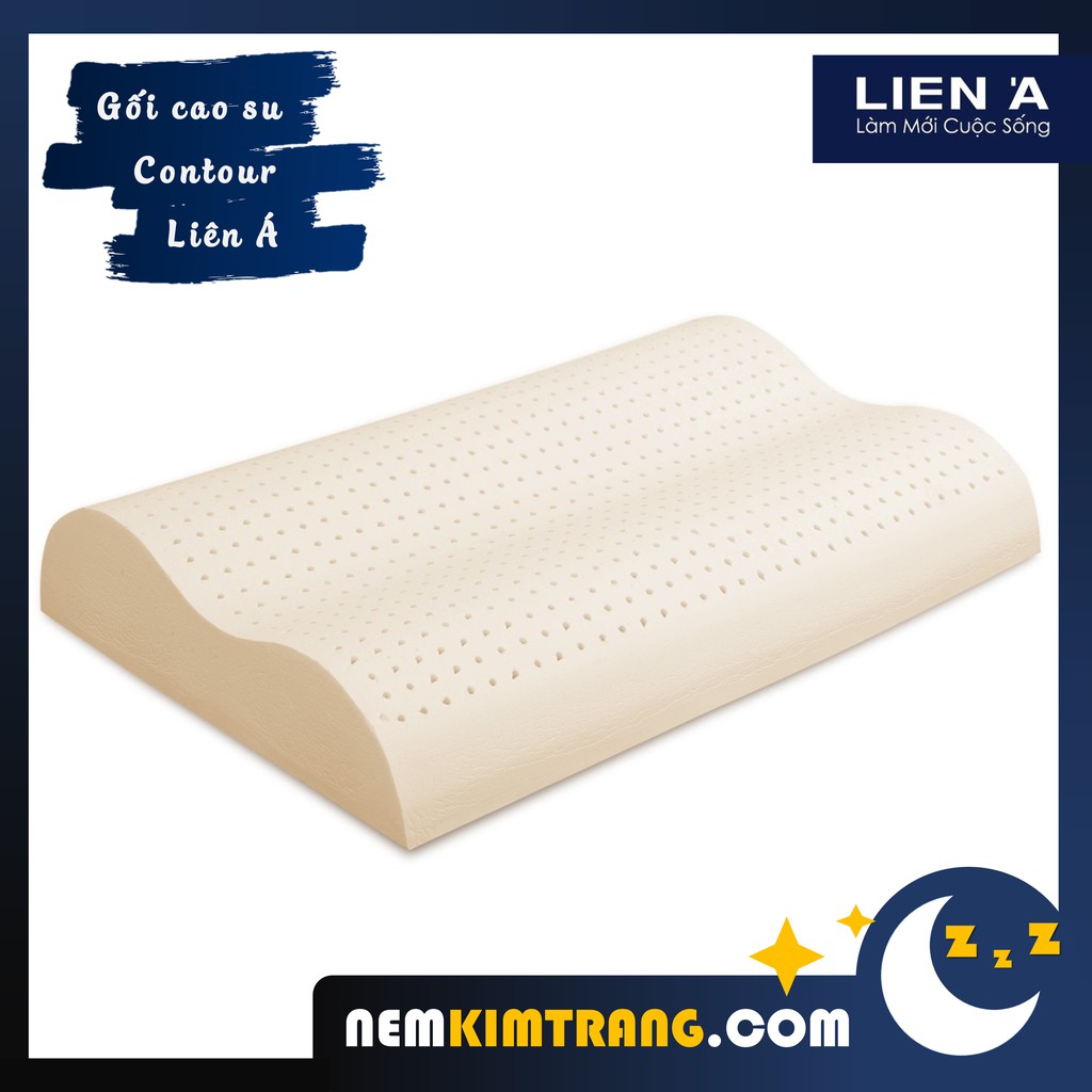 Gối cao su Contour 44x63x14 cm Liên Á  -  CHÍNH HÃNG, CHỐNG NGÁY