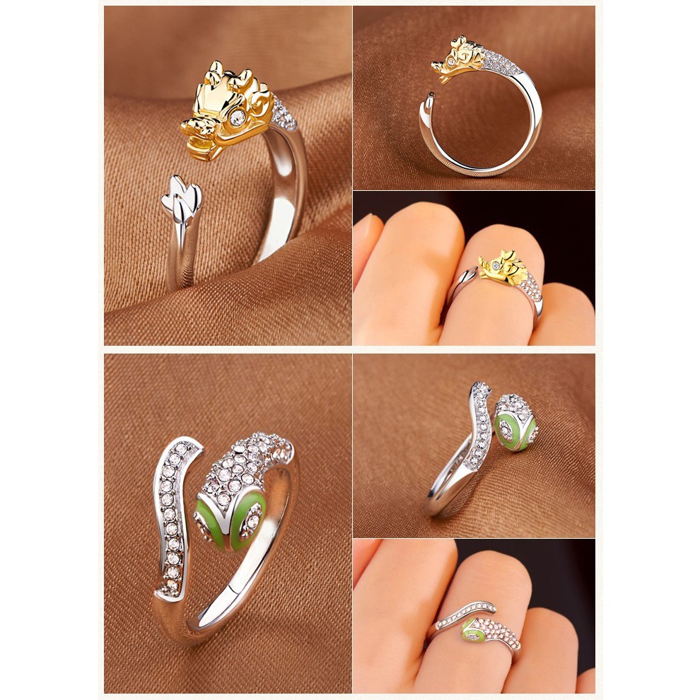 Nhẫn nữ 12 con giáp kim cương