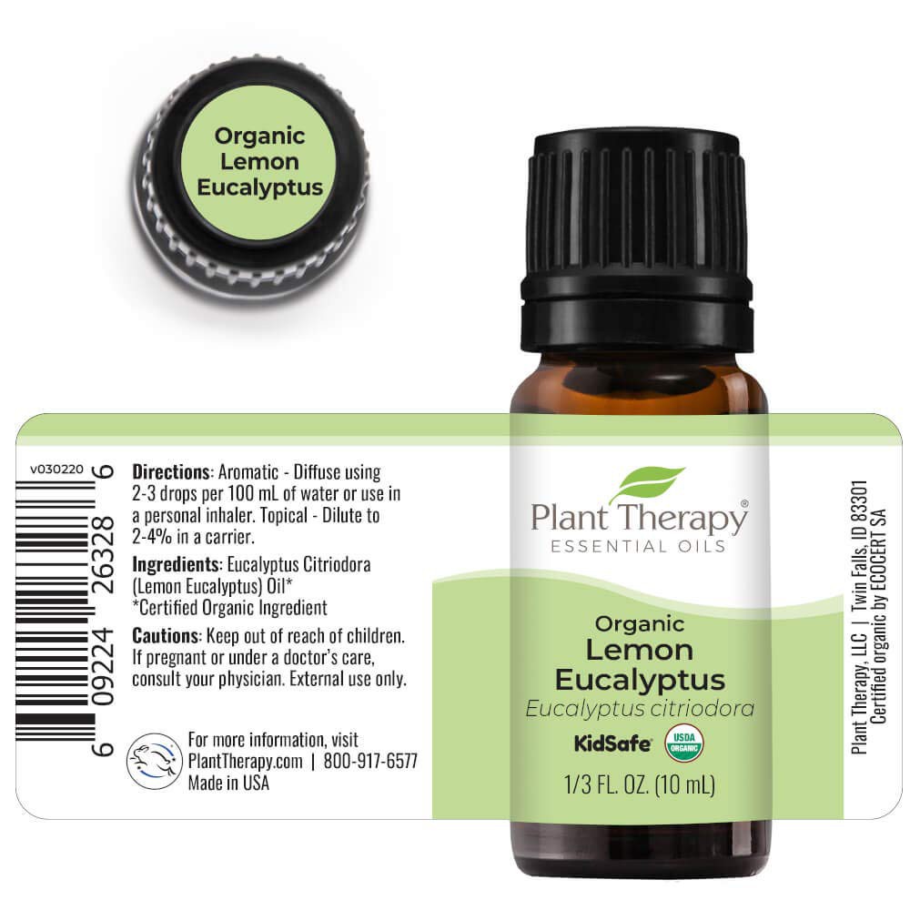 Plant Therapy - Tinh Dầu Hữu Cơ Bạch Đàn Chanh (Lemon Eucalyptus) KidSafe - USDA Organic - 10ml