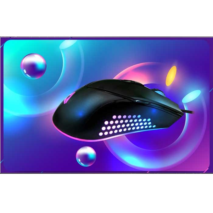 [Gaming Mouse] Chuột chuyên Game cao cấp NTC GIZA B7 Dor Beetle, Led RGB, DPI 4000, BH 2 năm (Đen)