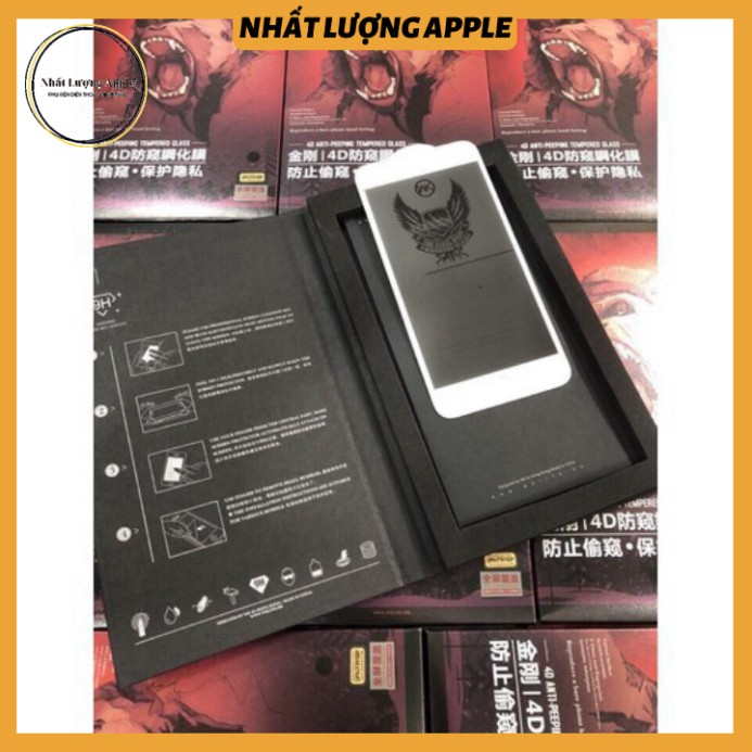 Kính cường lực Iphone ⚡ Chính Hãng ⚡ Miếng dán Iphone KING KONG chống nhìn trộm