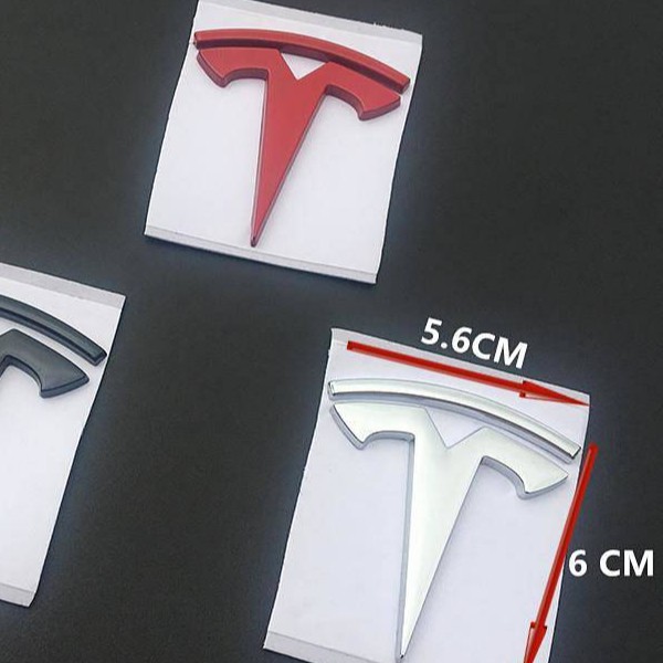 TESLA FENDER Miếng Dán Trang Trí Xe Ô Tô Bằng Kim Loại