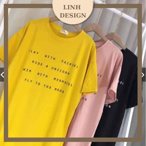 Đầm Suông In Chữ Dài Qua Gối 💝 Váy Suông Chất Cotton Nhiều Màu - mặc ở nhà, đi ngủ cực thoải mái