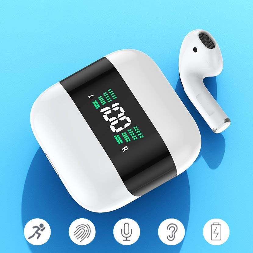 Tai nghe bluetooth không dây TWS 5.0 cao cấp màn hình led cảm ứng chạm chống ồn chính hãng B400