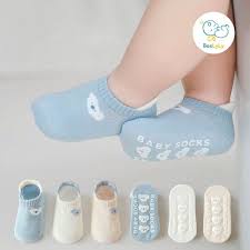 Tất hài chống trượt hình thú loại cổ ngắn cho trẻ sơ sinh KIDS SOCKS cho bé 0-3 tuổi