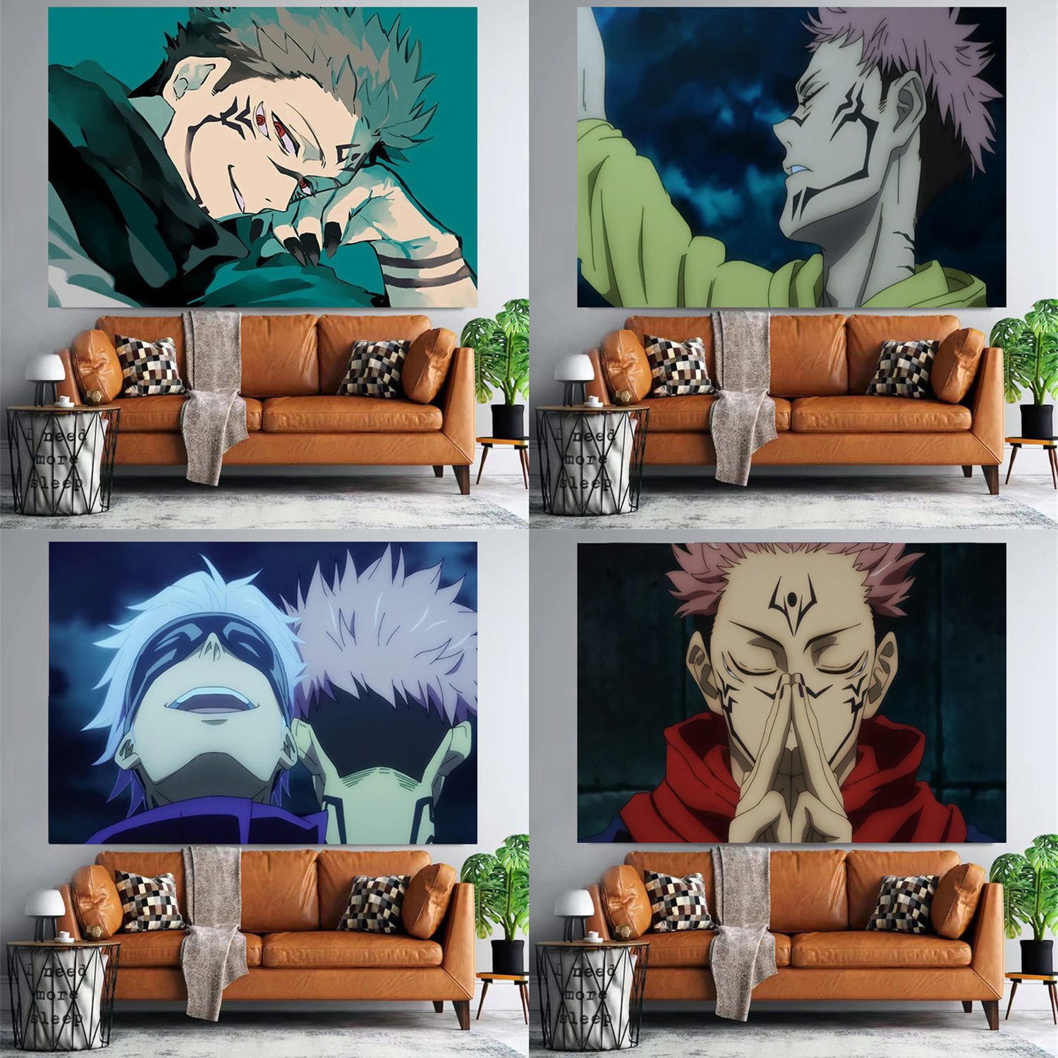 Sun Manshu Back to Battle Anime Peripheral Background Fabric Dormitory Room Bedroom Dress up Decoration Hanging Cloth Background Fabric