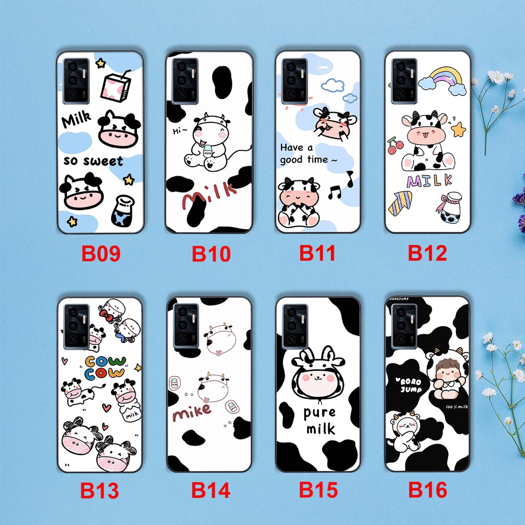 Ốp lưng Vivo V23 5G -Vivo V23e - Vivo Y15S -Vivo Y72-VIVO Y53S in bò sữa hottrend cute siêu bền siêu rẻ