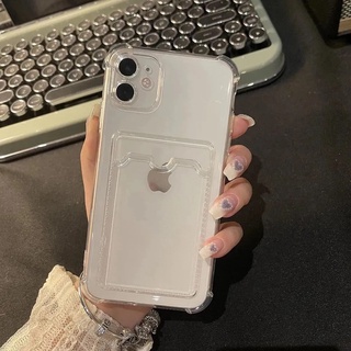 iPhone 13 Pro Max Ốp Điện Thoại Trong Suốt Chống Va Đập Có Ngăn Đựng Thẻ Cho Iphone 12 11 Pro Max 12 Mini 7 8 Plus