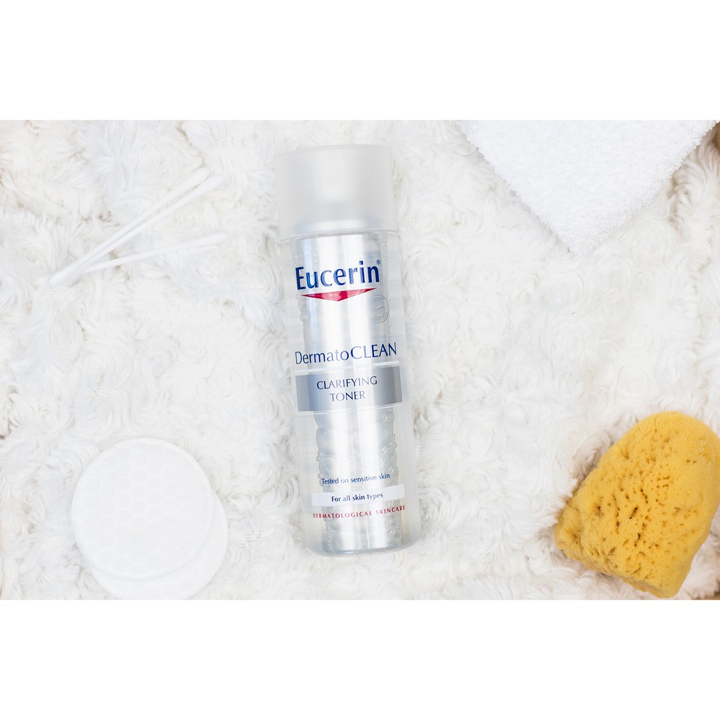 Nước hoa hồng cho da nhạy cảm Eucerin DermatoClean Micellar Cleansing Fluid Toner 200ml