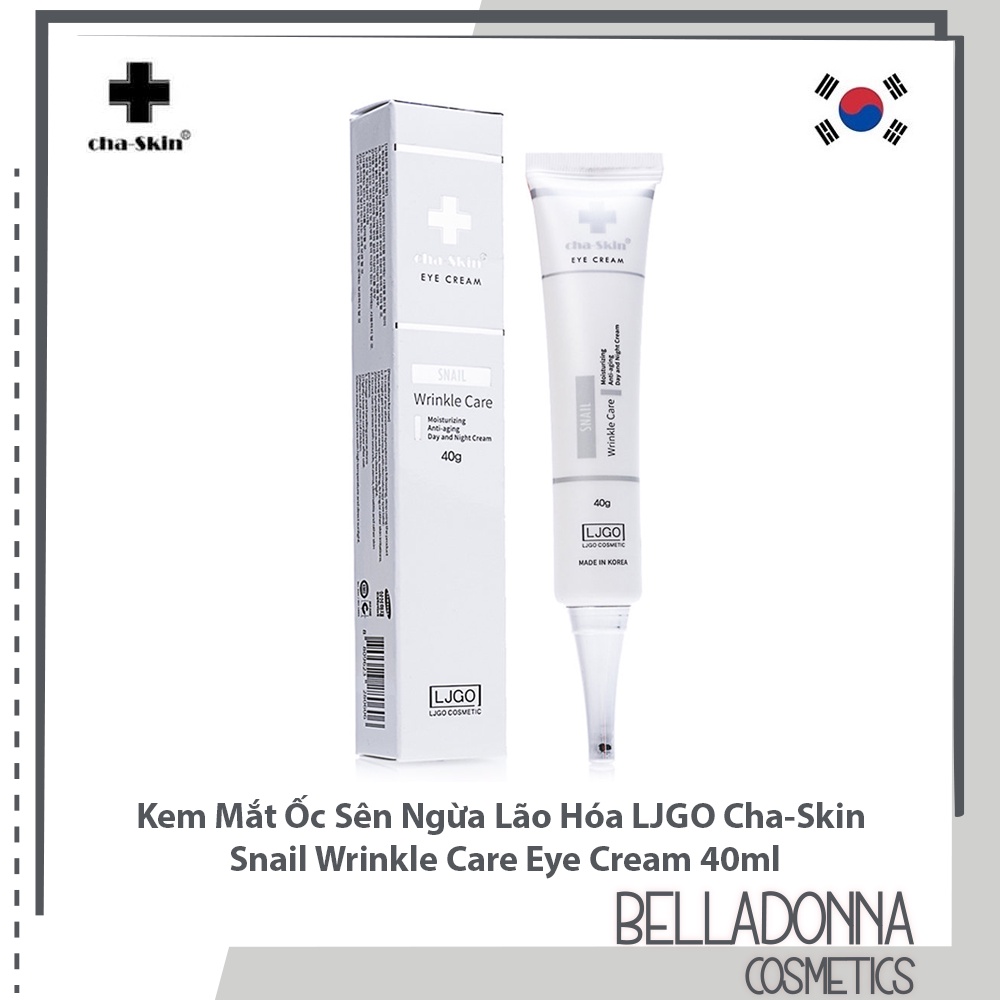 Kem Mắt Ốc Sên Ngừa Lão Hóa LJGO Cha-Skin Snail Wrinkle Care Eye Cream 40ml