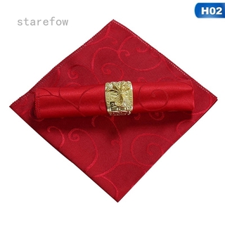 Khăn Ăn Hình Vuông Màu Trắng In Họa Tiết Hoa Phong Cách Phương Tây Cho Quán Cà Phê/Nhà Hàng