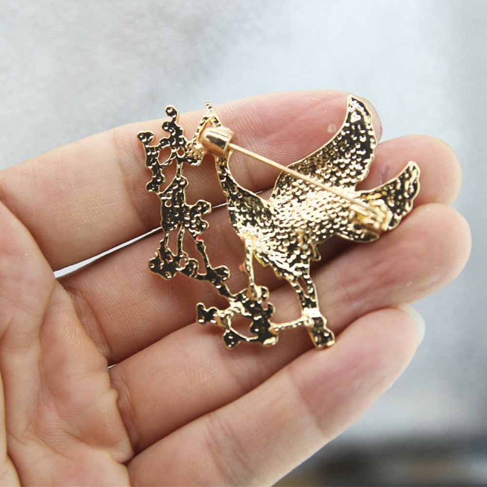 Ghim Cài Áo Trang Trí Hình Chim Hạc Dễ Thương Bắt Mắt Sành Điệu