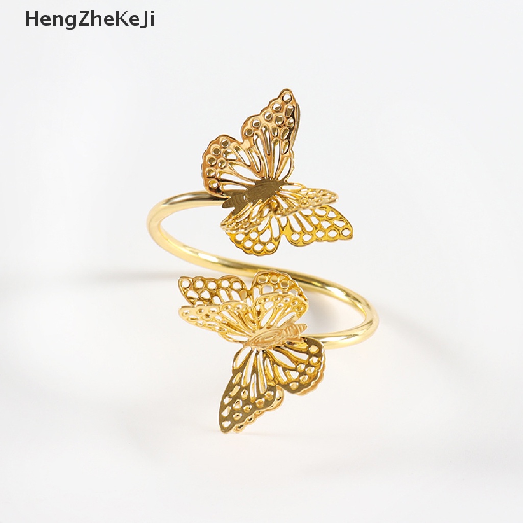 Khăn Ăn Dạng Nhẫn Hình Bướm Đôi Trang Trí Bàn Tiệc Cưới