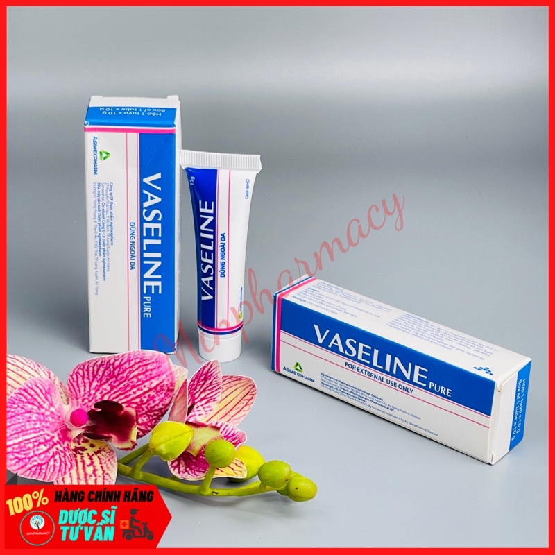 Kem dưỡng ẩm VASELINE Pure Agimexpharm (Tuýp 10g) - Minpharmacy