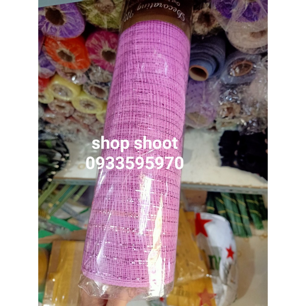 Lưới thô kim tuyến dùng bó hoa