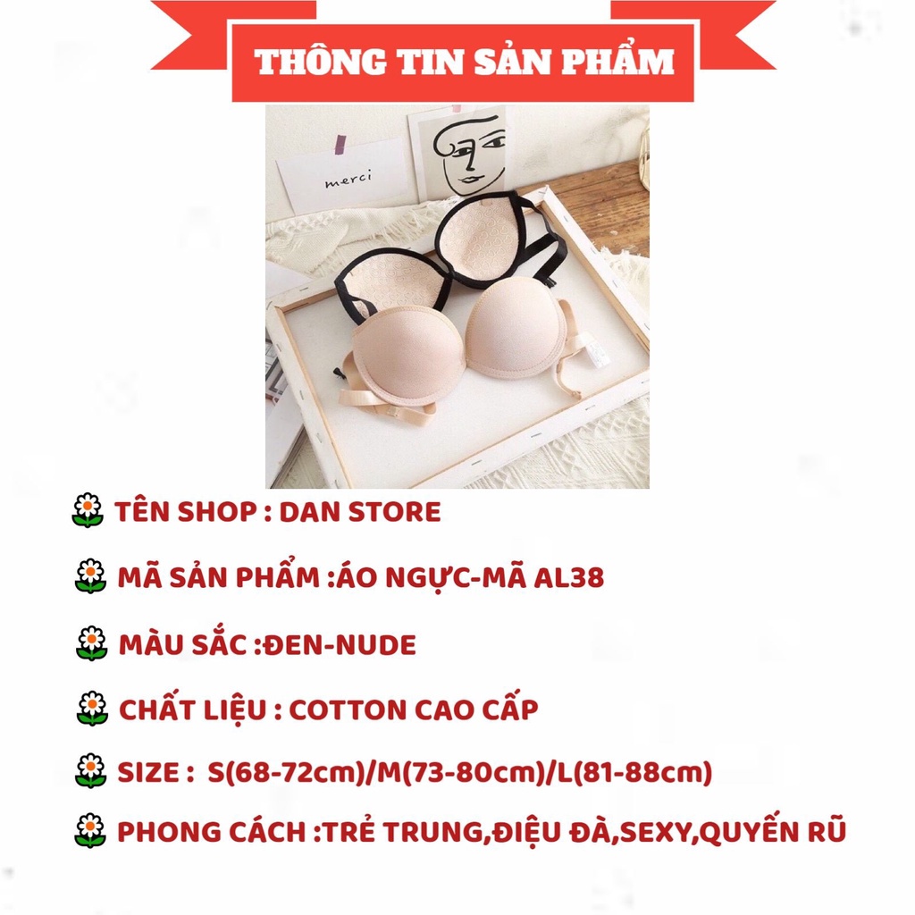 Áo Ngực Nữ - Áo Ngực Nữ đệm tim có gọng nâng vòng một gợi cảm quyến rũ DAN STORE MÃ AL38