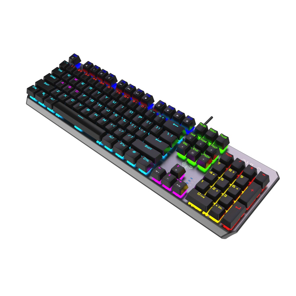 Bàn phím cơ AULA F2066-II Gaming Keyboard LED Rainbow 106 Keys.Software - 20 Kinds Lighting Effects / CHÍNH HÃNG