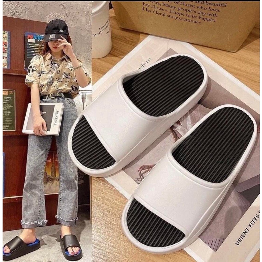 Dép EVA Nam Nữ Đế 3.5cm Chất Liệu Nguyên Khối Siêu Nhẹ Chống Bám Bẩn Chống Nước