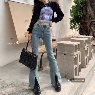 Quần jeans ống loe XJXJ {sẵn size S}