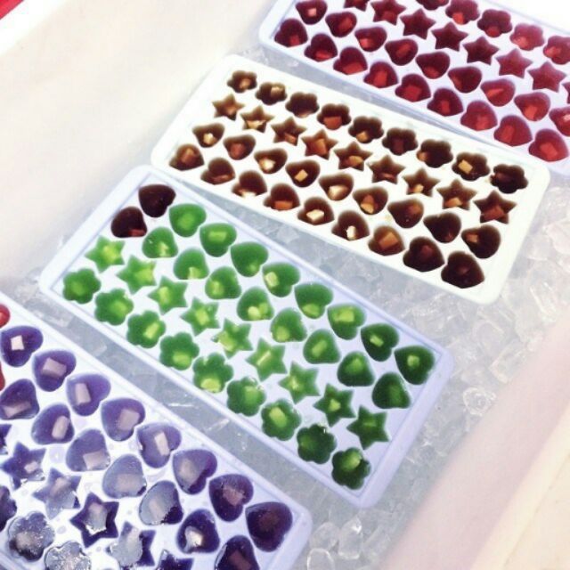 Khay làm topping trà sữa trái tim, ngôi sao, hoa mai 36 viên HPL36 -  Khay làm thạch nhựa Hồng Phát