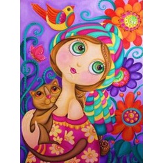 【HF】5d diamond painting diy big eyes girl wall decoration full of diamond diamond painting resin mosaic artist home decoration 30x40cm
